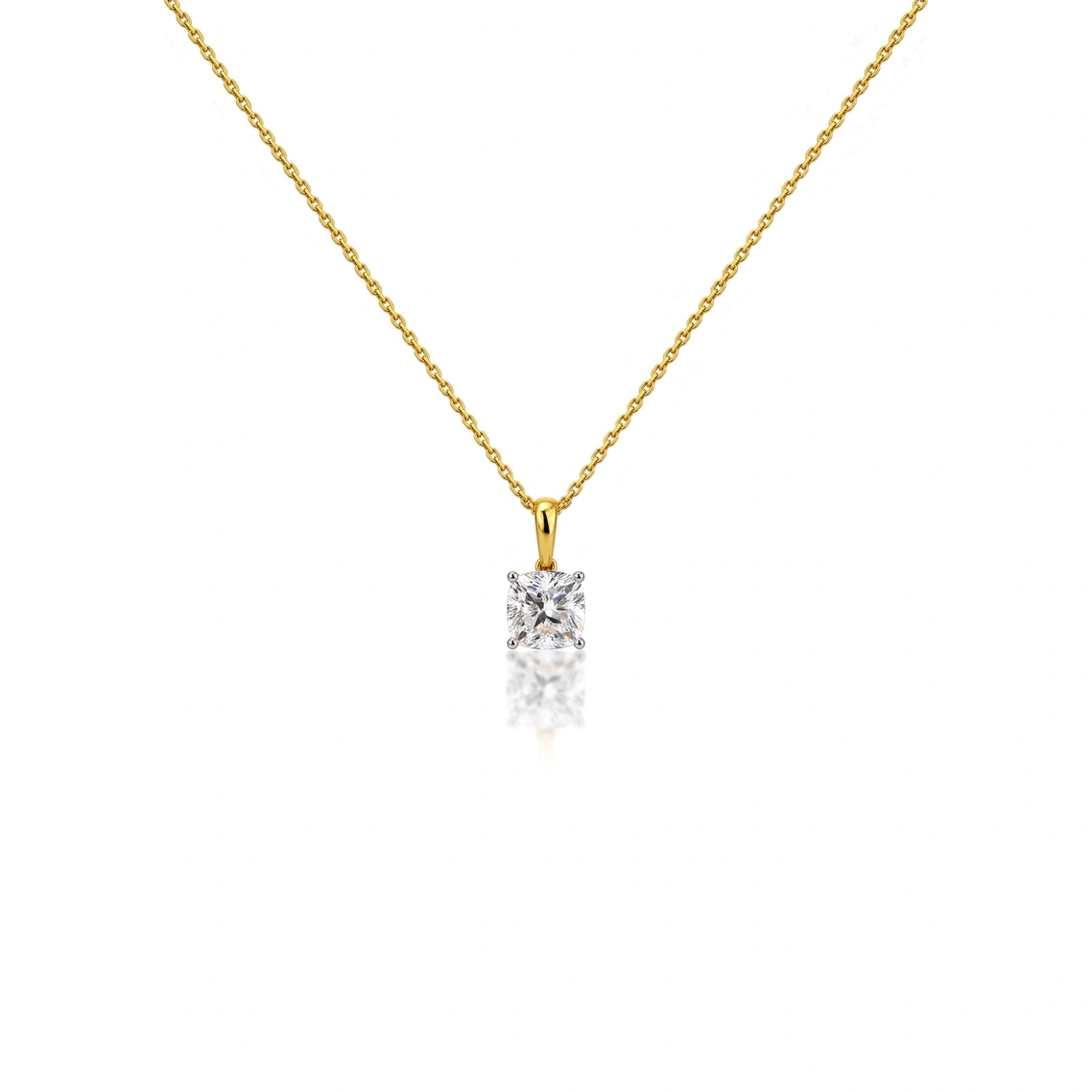 0.5 Carat Cushion-Cut Diamond Solitaire Pendant by Fortune Jewellery 