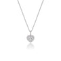 0.5 Ct Heart Cut Diamond Halo Pendant