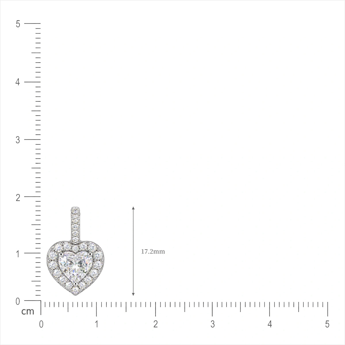 Lab grown 0.75 Ct Heart Cut Diamond Halo Pendant by Fortune Jewellery 