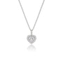 0.75 Ct Heart Cut Diamond Halo Pendant by Fortune Jewellery 