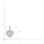 Lab grown 1 Ct Heart Cut Diamond Halo Pendant by Fortune Jewellery 