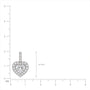 Lab grown 2 Ct Heart Cut Diamond Halo Pendant by Fortune Jewellery 