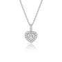 2 Ct Heart Cut Diamond Halo Pendant by Fortune Jewellery 