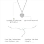 Women wearing 3 Ct Heart Cut Diamond Halo Pendant by Fortune Jewellery 