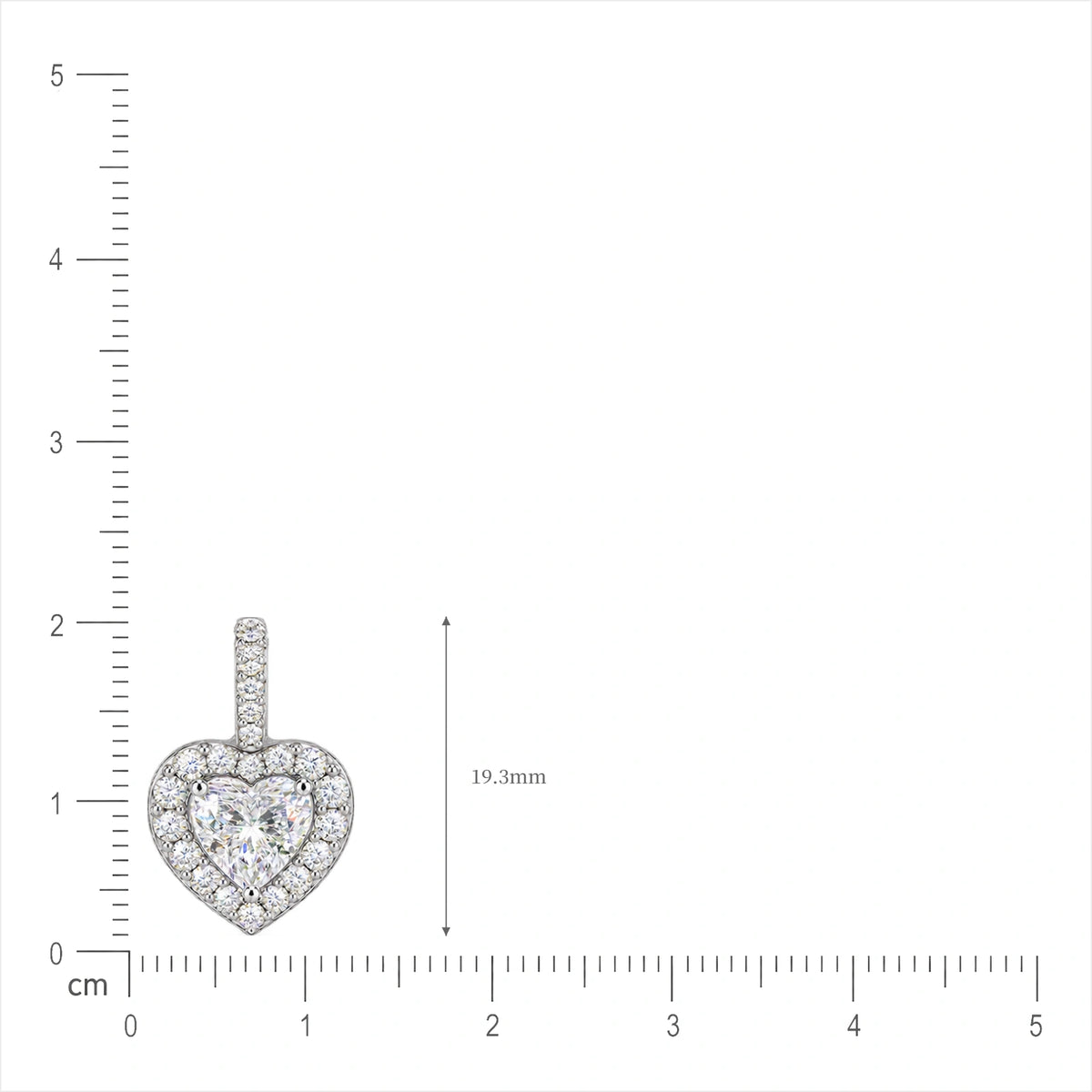 Lab grown 3 Ct Heart Cut Diamond Halo Pendant by Fortune Jewellery 