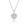 3 Ct Heart Cut Diamond Halo Pendant by Fortune Jewellery 