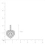 Lab grown 4 Ct Heart Cut Diamond Halo Pendant by Fortune Jewellery 