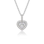 4 Ct Heart Cut Diamond Halo Pendant by Fortune Jewellery 