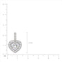 Lab grown 5 Ct Heart Cut Diamond Halo Pendant by Fortune Jewellery 