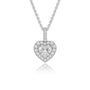 5 Ct Heart Cut Diamond Halo Pendant by Fortune Jewellery 