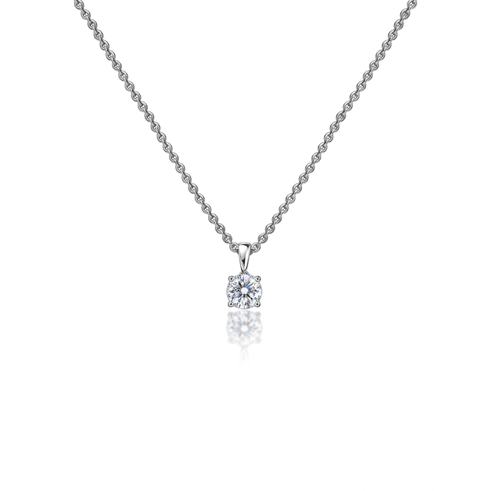 1-ct-round-solitaire-pendant by Fortune Jewellery 