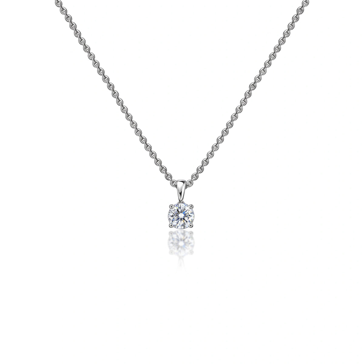 1-ct-round-solitaire-pendant by Fortune Jewellery 