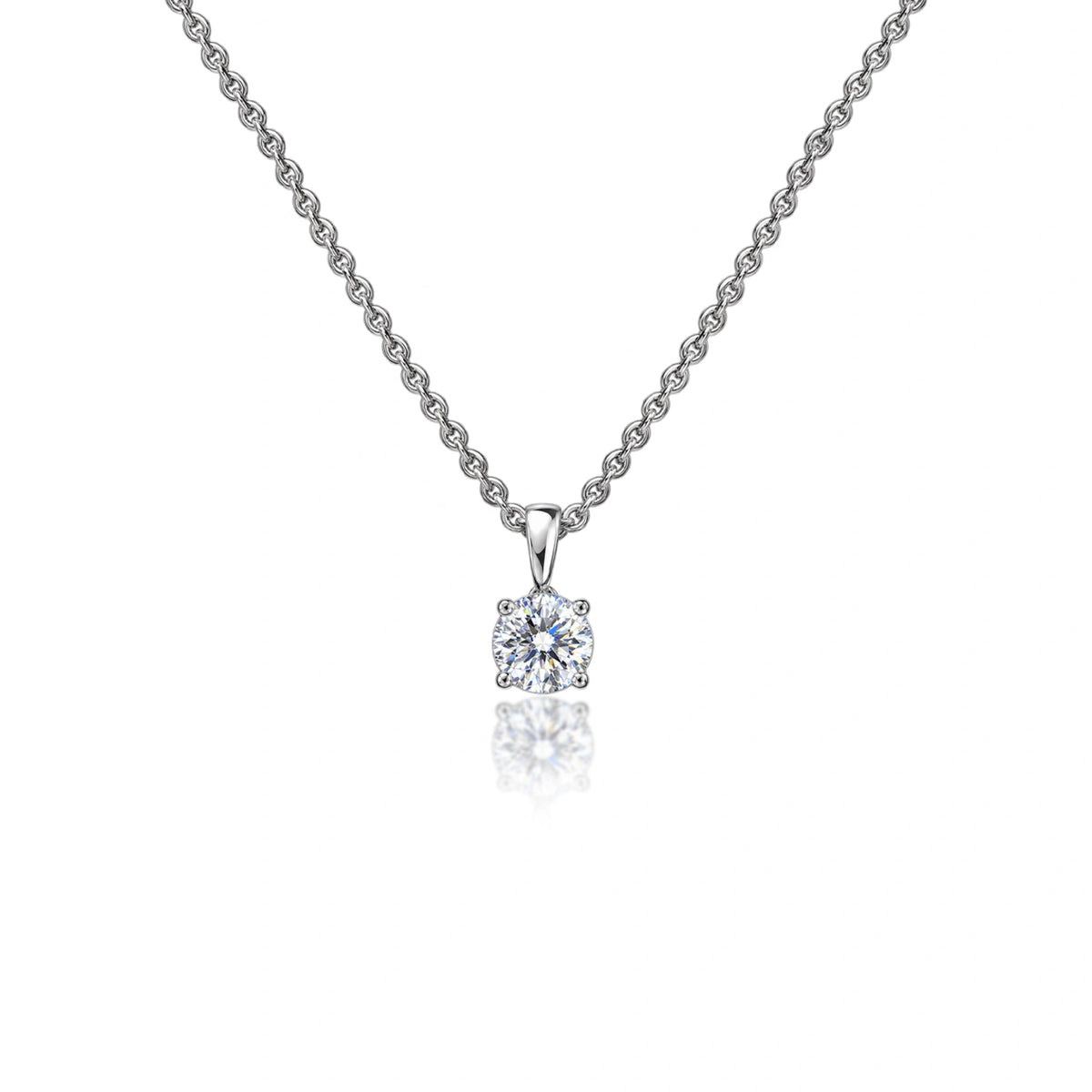 2-ct-round-solitaire-pendant by Fortune Jewellery 