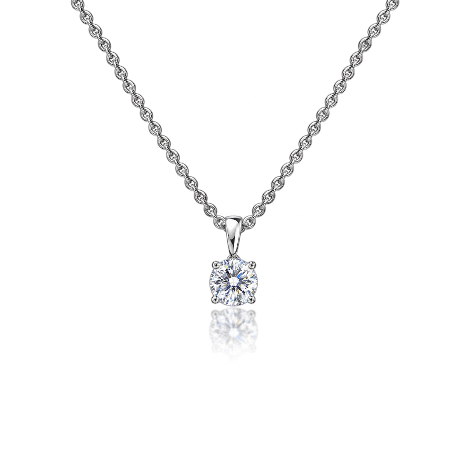 3-ct-round-solitaire-pendant by Fortune Jewellery 
