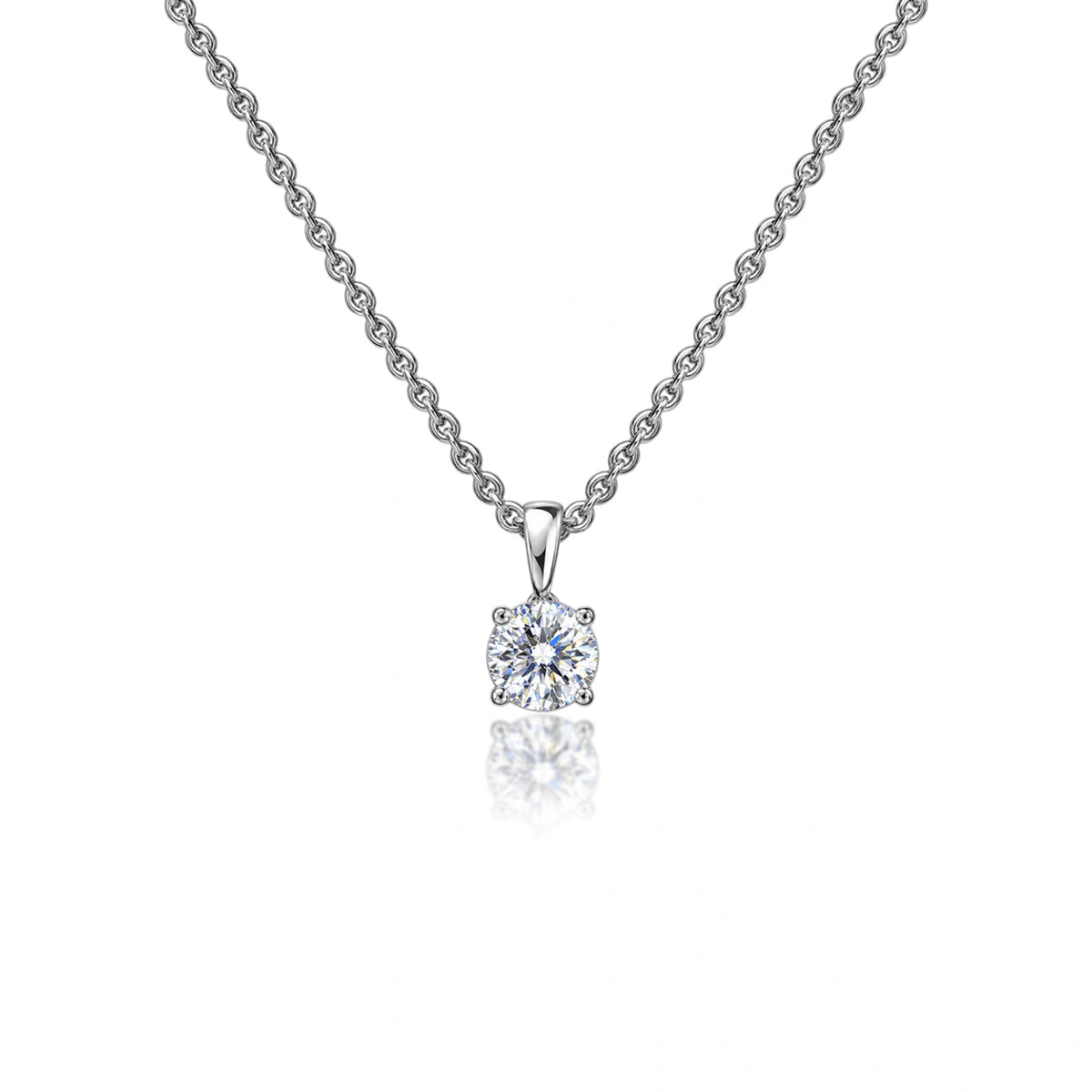 3-ct-round-solitaire-pendant by Fortune Jewellery 