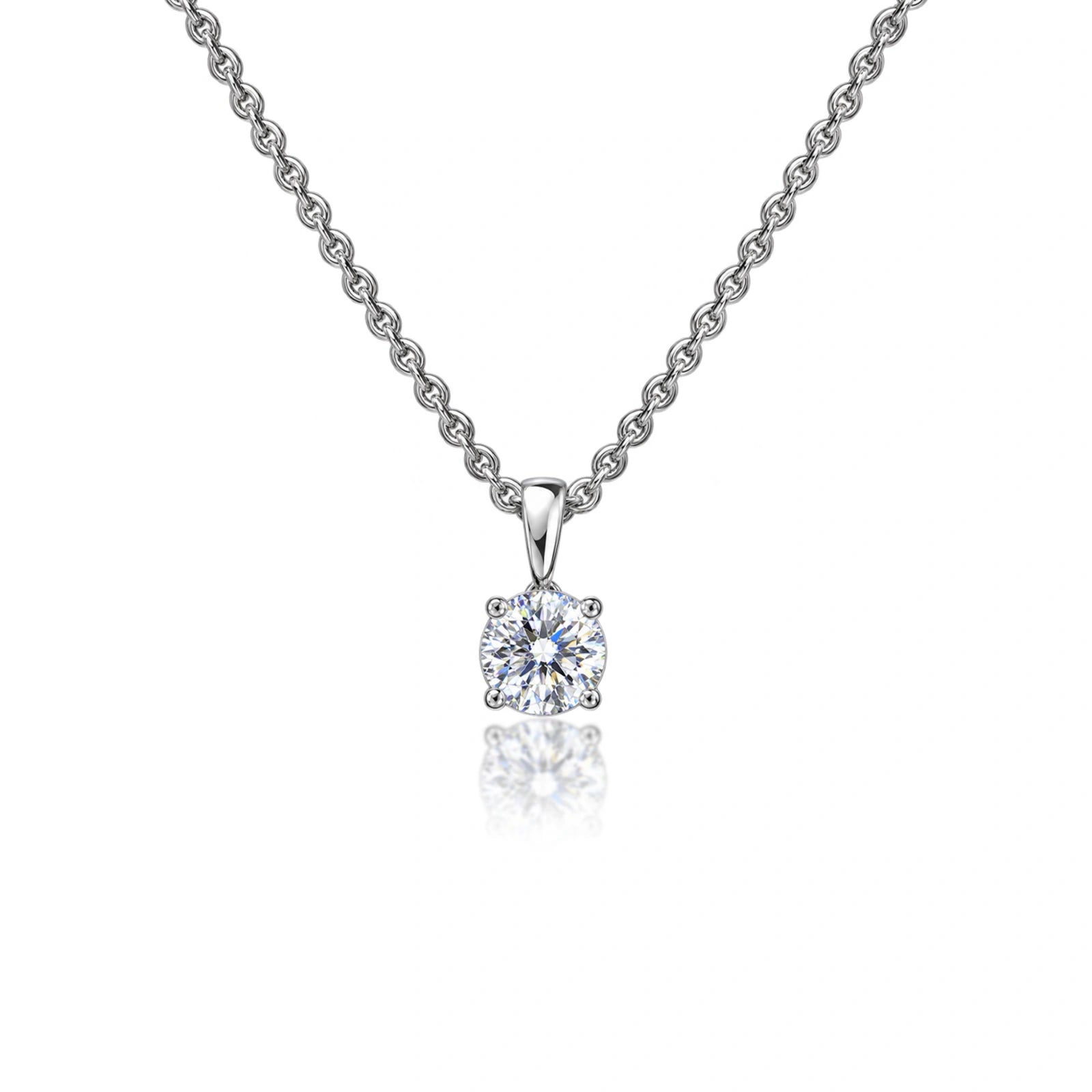 4-ct-round-solitaire-pendant by Fortune Jewellery 
