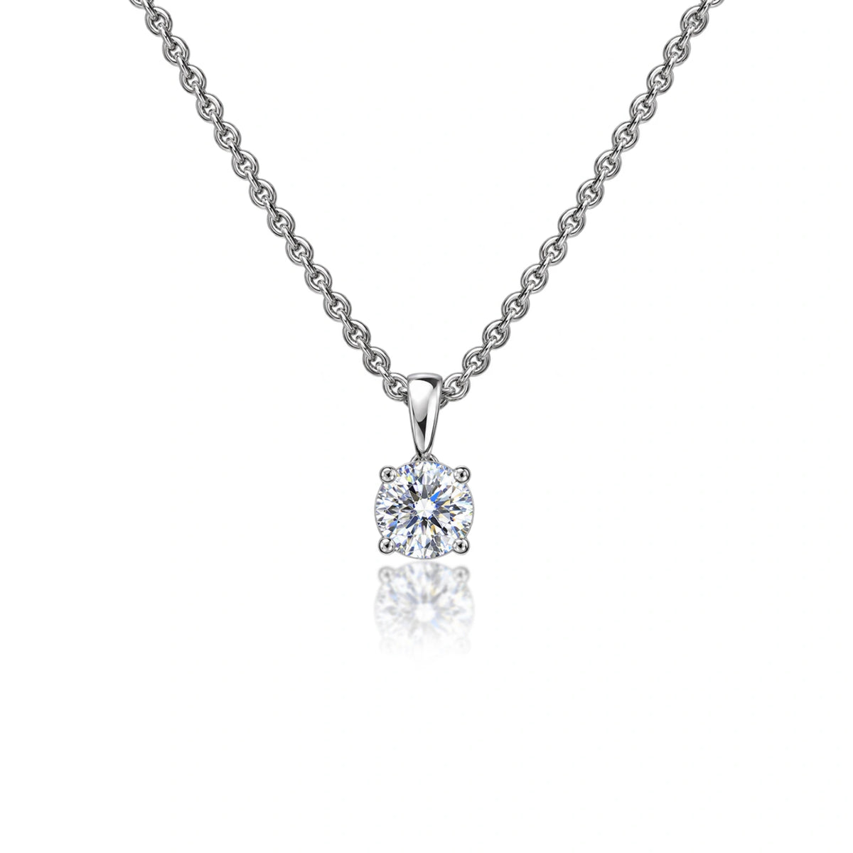 4-ct-round-solitaire-pendant by Fortune Jewellery 