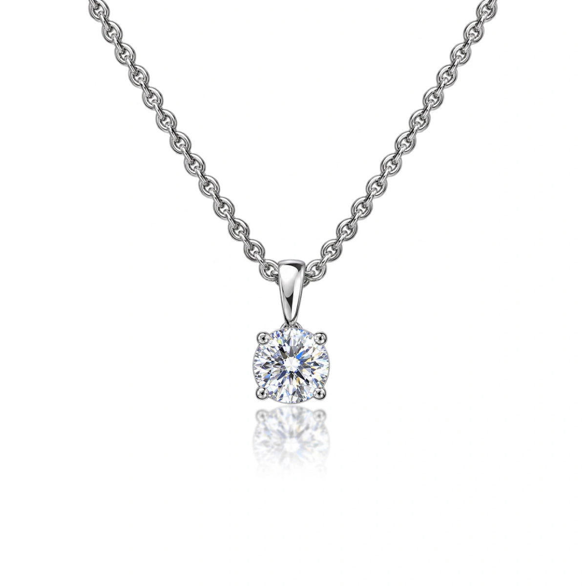 5-ct-round-solitaire-pendant by Fortune Jewellery 