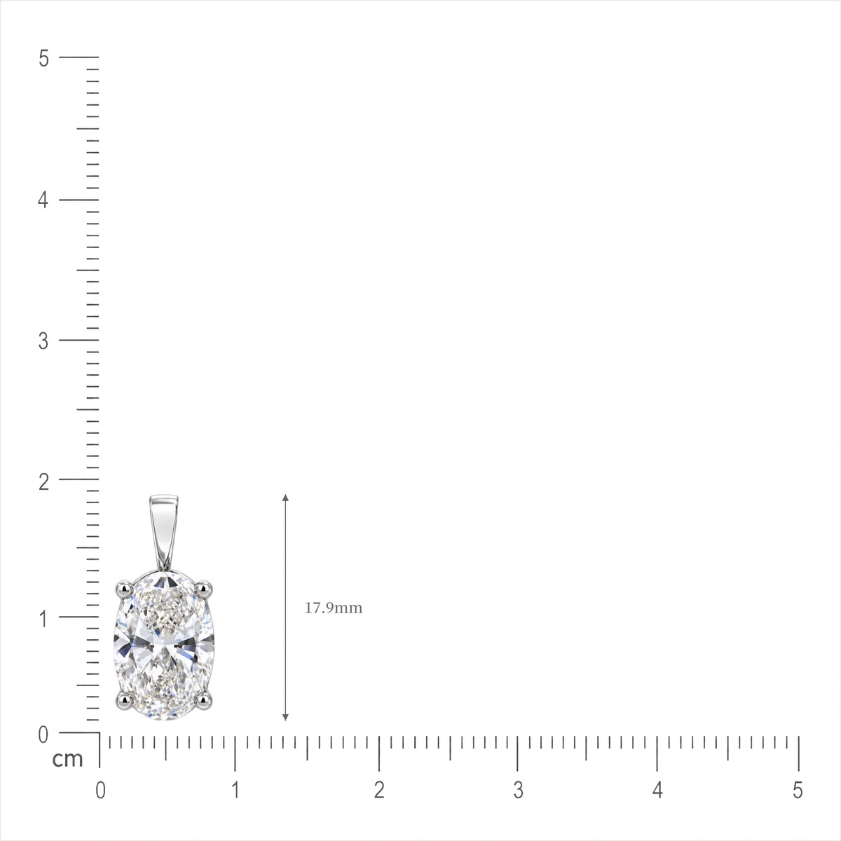 Gorgeous 3 Ct Oval Solitaire Pendant by Fortune Jewellery 
