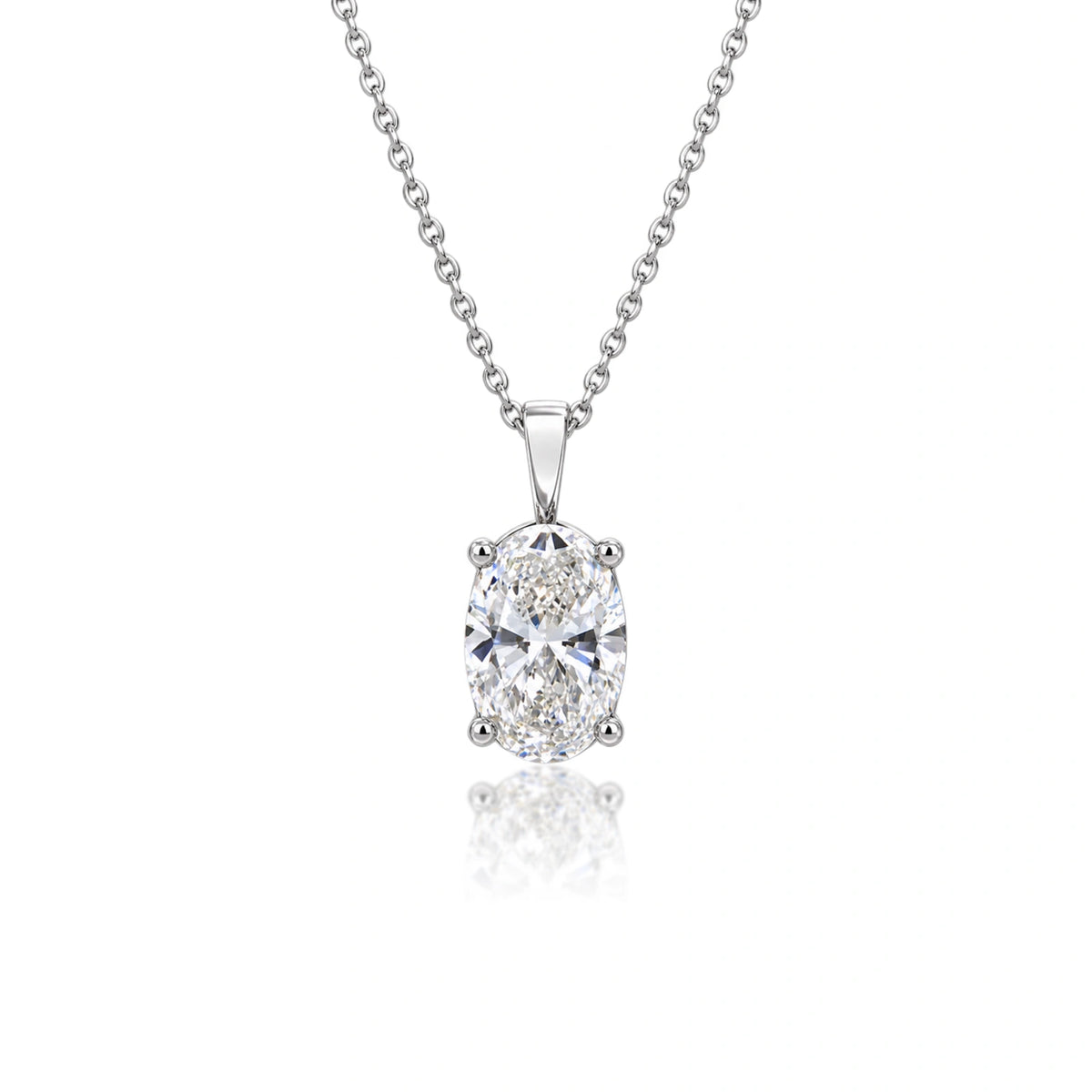 5 Ct Oval Solitaire Pendant by Fortune Jewellery 
