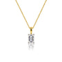 1 Carat Emerald-Cut Diamond Solitaire Pendant by Fortune Jewellery