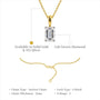 Lab grown diamond size 2 Ct Emerald-Cut Diamond Solitaire Pendant