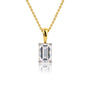 4 Ct Emerald-Cut Diamond Solitaire Pendant by Fortune Jewellery