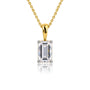 5 Carat Emerald-Cut Diamond Solitaire Pendant by Fortune Jewellery