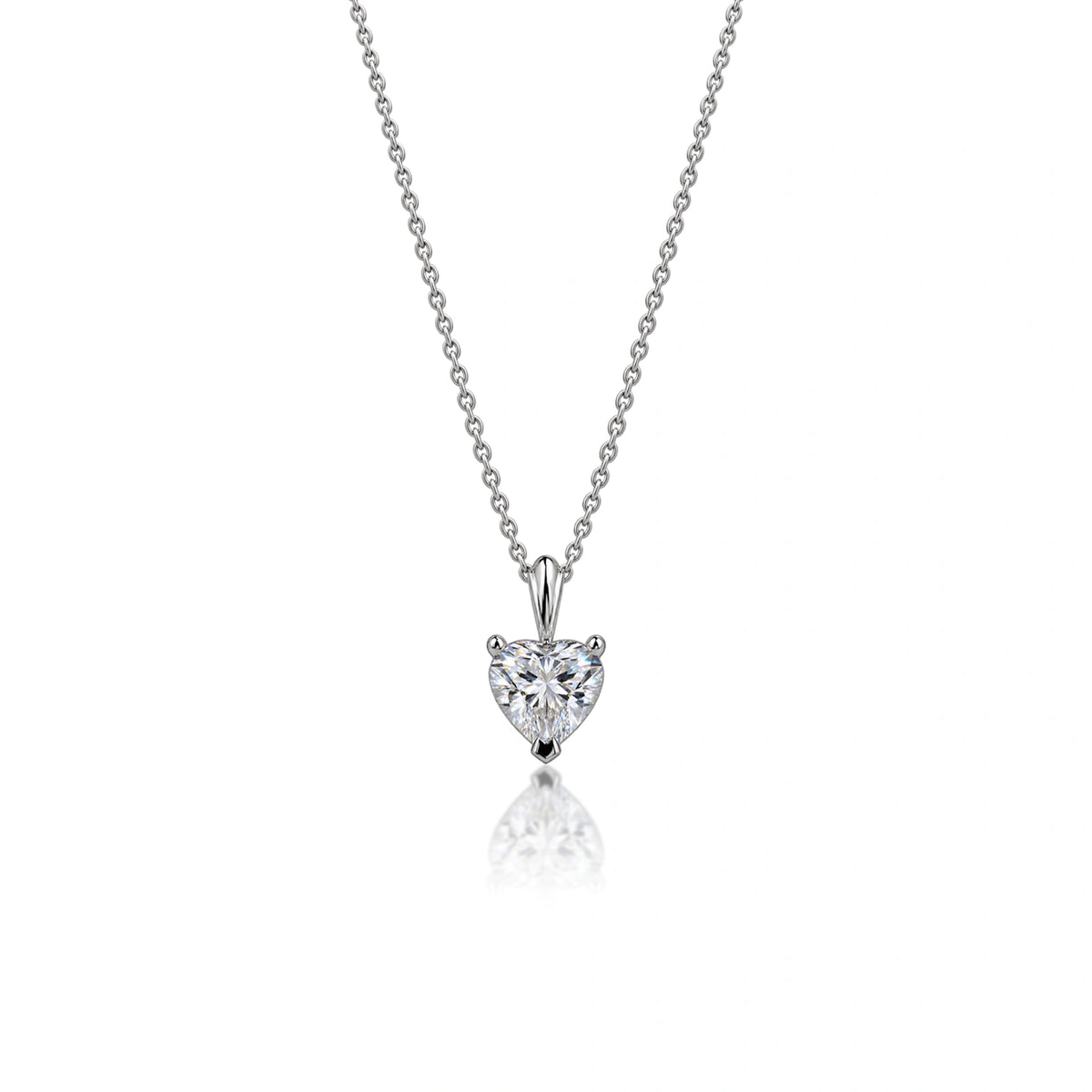 0.75 Ct Heart Cut Diamond Solitaire Pendant by Fortune Jewellery 