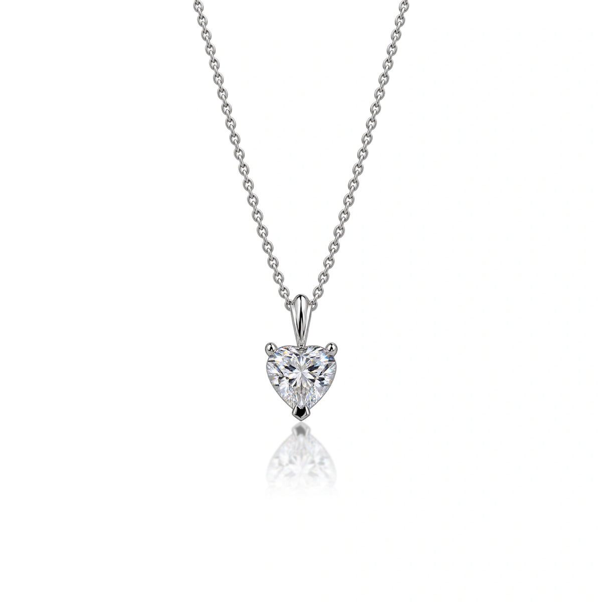 1 Ct Heart Cut Diamond Solitaire Pendant by Fortune Jewellery 