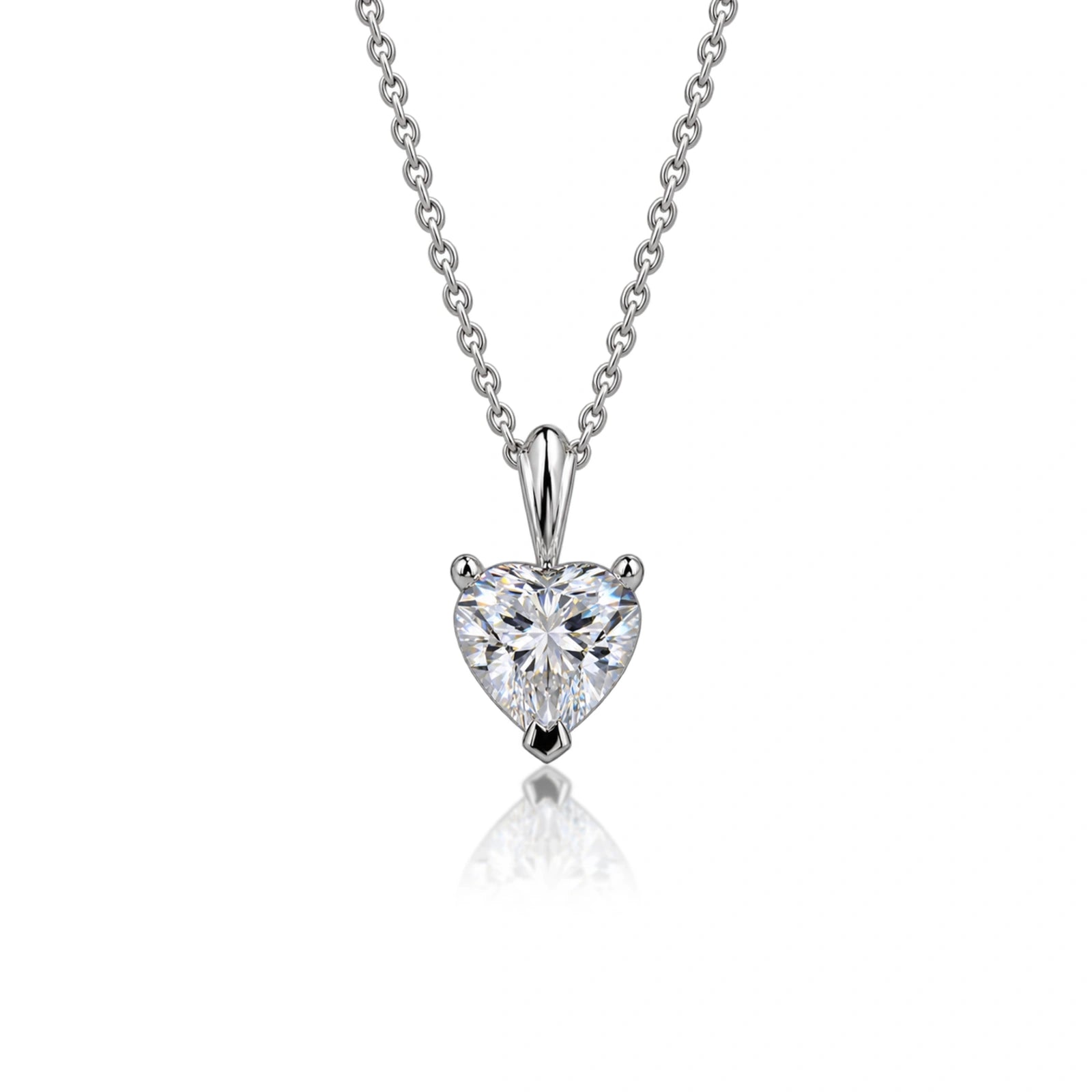 4 Ct Heart Cut Diamond Solitaire Pendant by Fortune Jewellery 