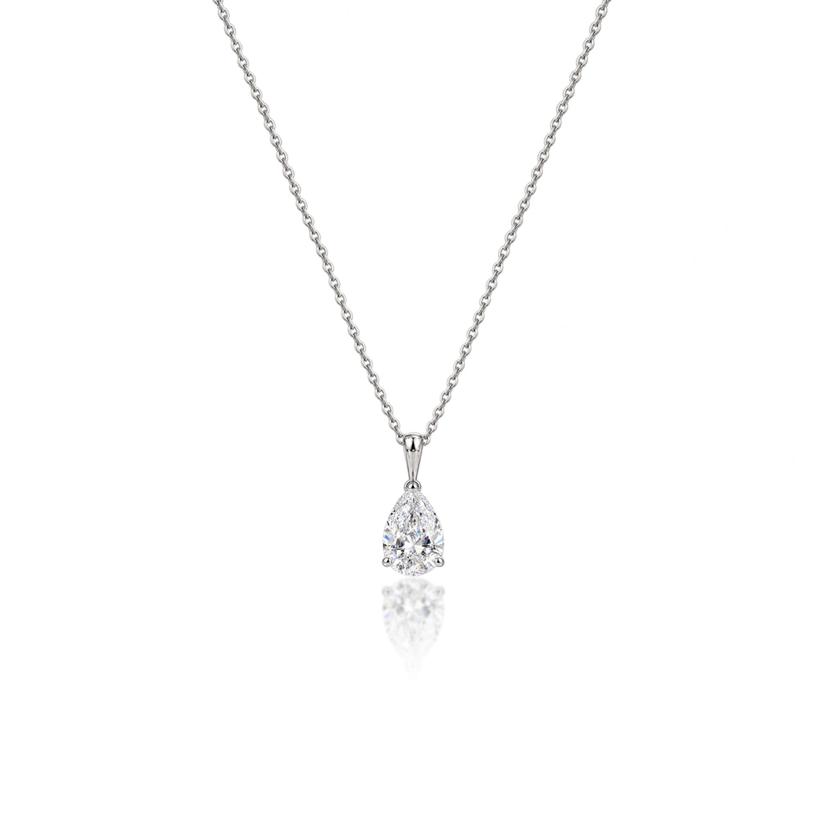0.5 Ct Pear Solitaire Pendant by Fortune Jewellery 