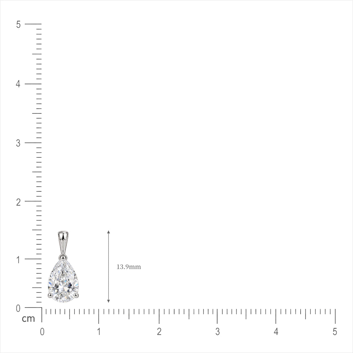 Charming 0.75 Ct Pear Solitaire Pendant by Fortune Jewellery 