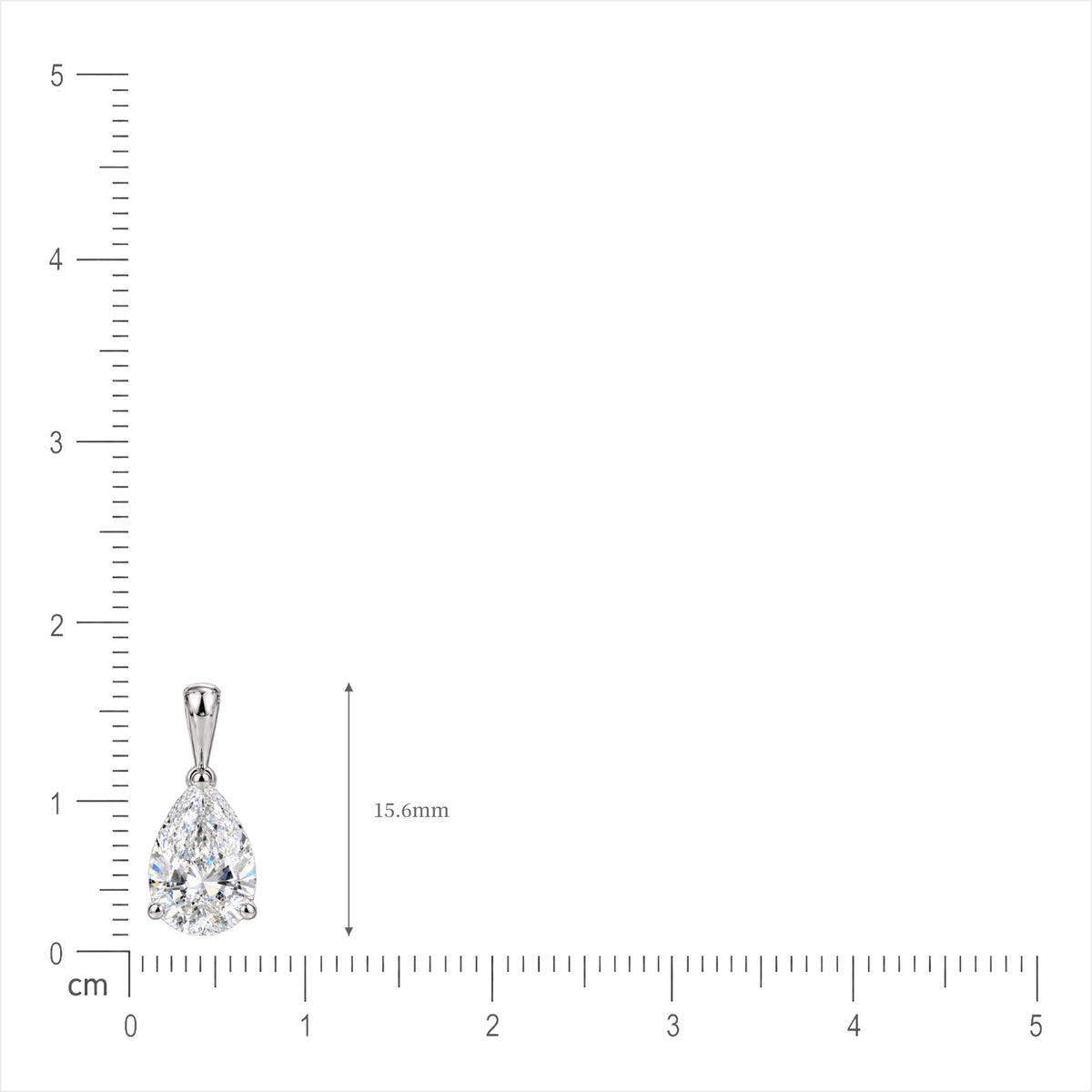 Classy 1 Ct Pear Solitaire Pendant by Fortune Jewellery 