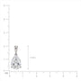 Lab grown 3 Ct Pear Solitaire Pendant by Fortune Jewellery 