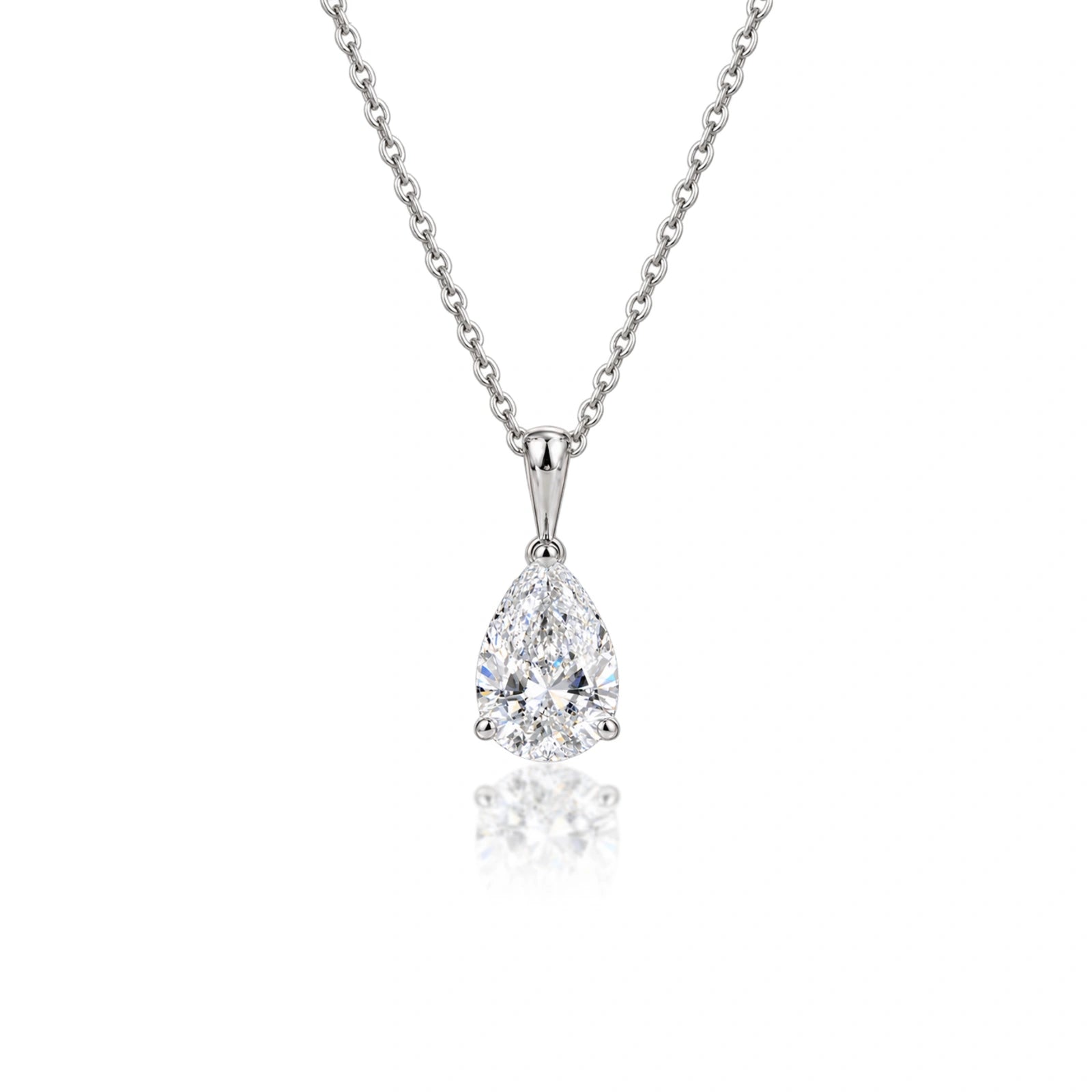 3 Ct Pear Solitaire Pendant by Fortune Jewellery 
