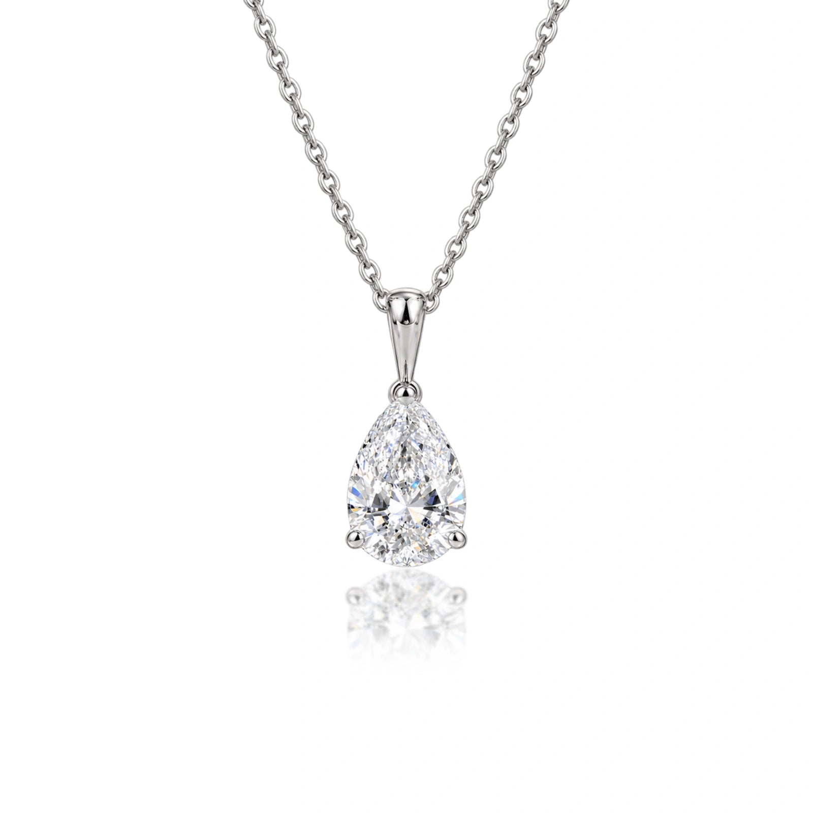 4 Ct Pear Solitaire Pendant by Fortune Jewellery 