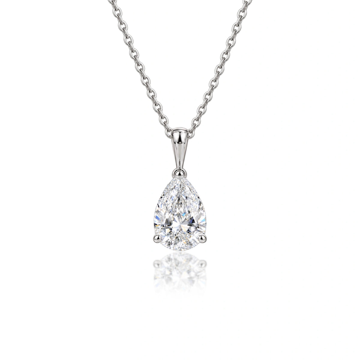 4 Ct Pear Solitaire Pendant by Fortune Jewellery 