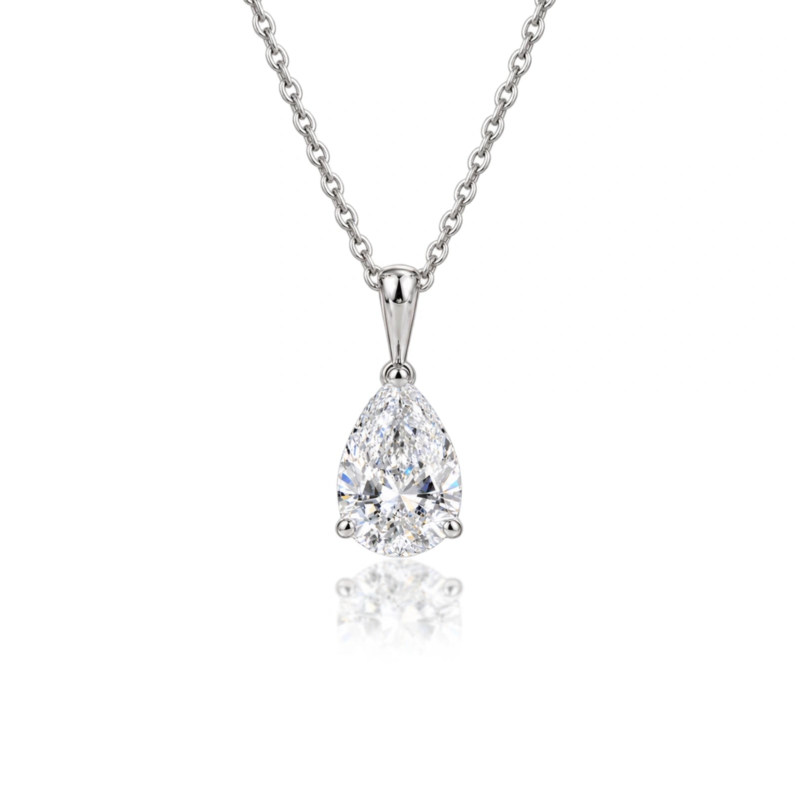 5 Ct Pear Solitaire Pendant by Fortune Jewellery 
