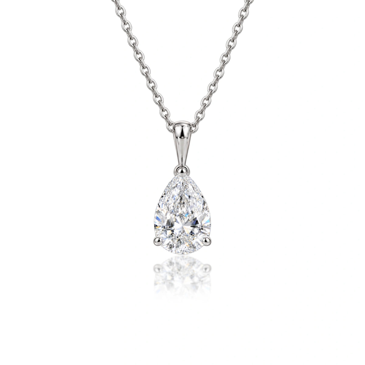 5 Ct Pear Solitaire Pendant by Fortune Jewellery 