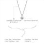 Bridal 2 Ct Princess Cut Diamond Solitaire Pendant by Fortune Jewellery 