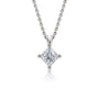3 Ct Princess Cut Diamond Solitaire Pendant by Fortune Jewellery 