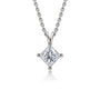 4 Ct Princess Cut Diamond Solitaire Pendant by Fortune Jewellery 