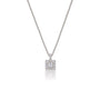 0.5 Ct Princess Cut Diamond Halo Pendant by Fortune Jewellery 
