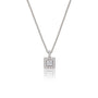0.75 Ct Princess Cut Diamond Halo Pendant by Fortune Jewellery 