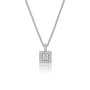 1 Ct Princess Cut Diamond Halo Pendant by Fortune Jewellery 