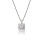 2 Ct Princess Cut Diamond Halo Pendant by Fortune Jewellery 