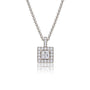3 Ct Princess Cut Diamond Halo Pendant by Fortune Jewellery 