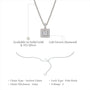 Luxuries 5 Ct Princess Cut Diamond Halo Pendant by Fortune Jewellery 