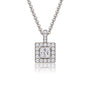 5 Ct Princess Cut Diamond Halo Pendant by Fortune Jewellery 